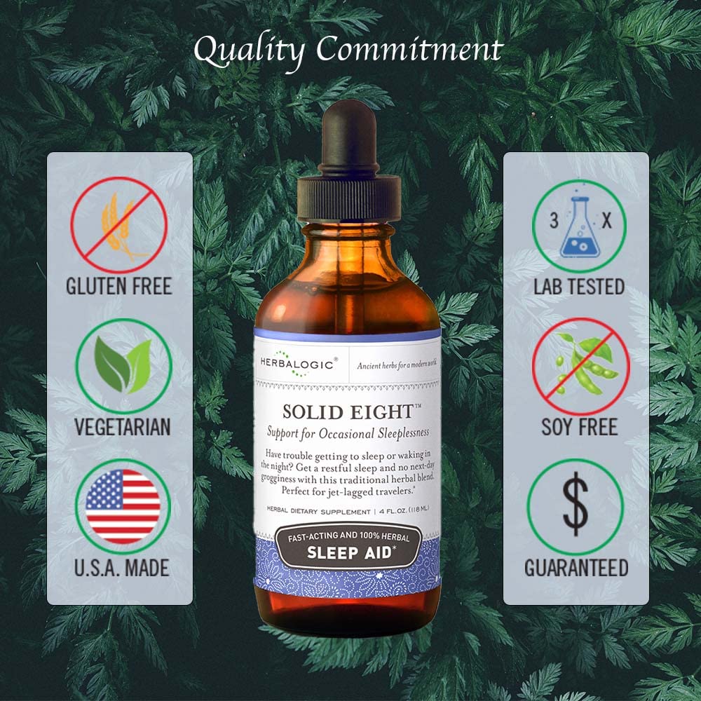 Herbalogic Solid Eight Liquid Herb Drops 4 Fl Oz side view