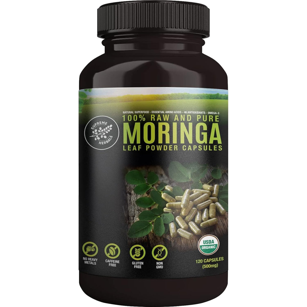 HERBALS Moringa Oleifera Capsules front view with packaging