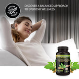 HERBALS Organic Ashwagandha capsules with a measuring spoon