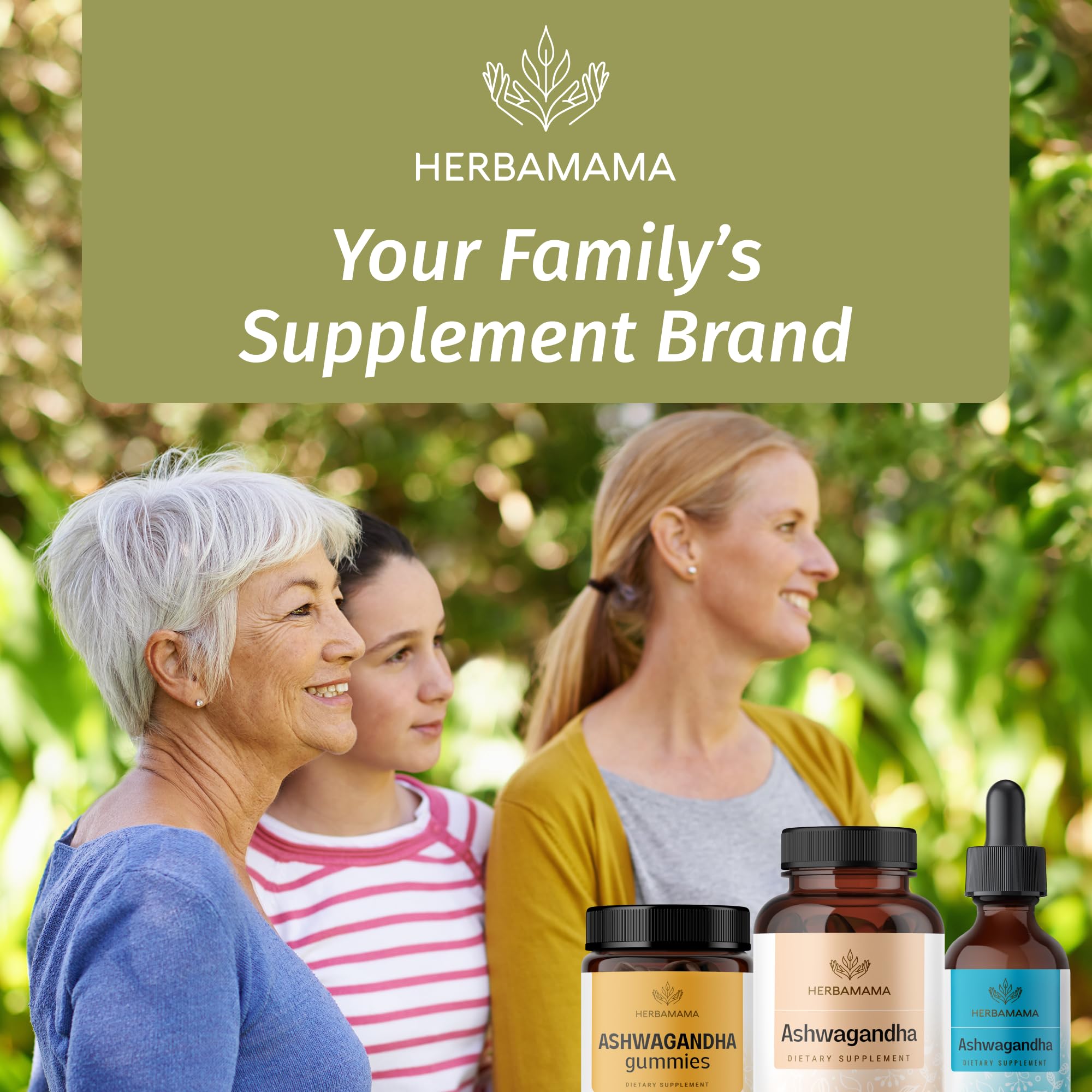 HERBAMAMA Ashwagandha calming support supplement packaging