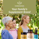 HERBAMAMA Ashwagandha calming support supplement packaging