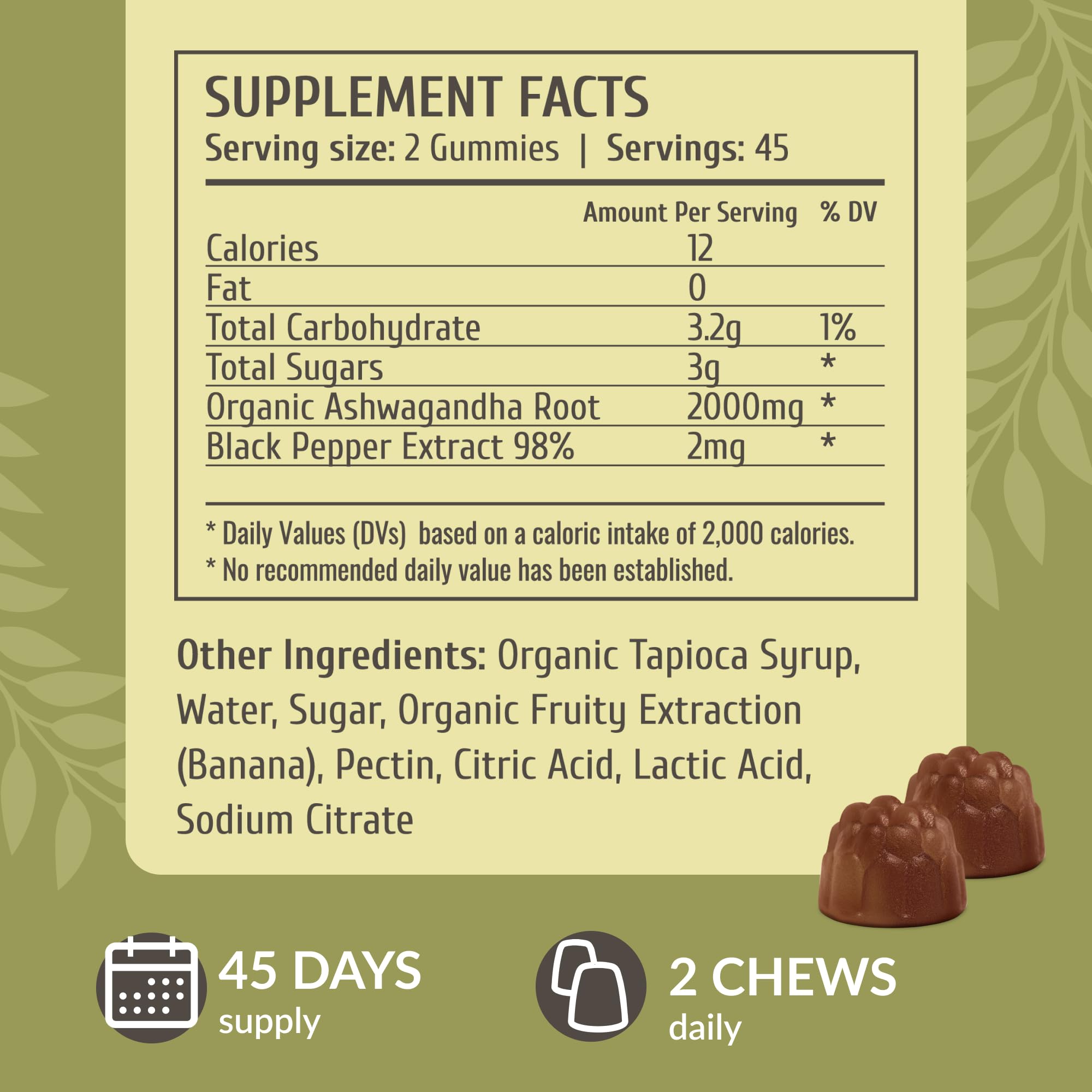 HERBAMAMA Ashwagandha gummies in a bowl