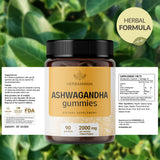 HERBAMAMA Ashwagandha gummies with a fresh banana