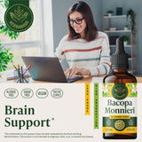 HERBAMAMA Bacopa Monnieri Liquid Tincture dropper bulb