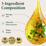 HERBAMAMA Bacopa Monnieri Liquid Tincture with glass of water