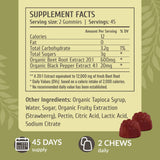 HERBAMAMA Beet Root Gummies with a handful of gummies