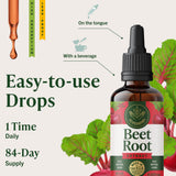 HERBAMAMA Beet Root Liquid Supplement bottle side view