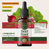 HERBAMAMA Beet Root Liquid Supplement with glass of water