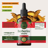 HERBAMAMA Berberine Liquid Supplement 500 mg back view