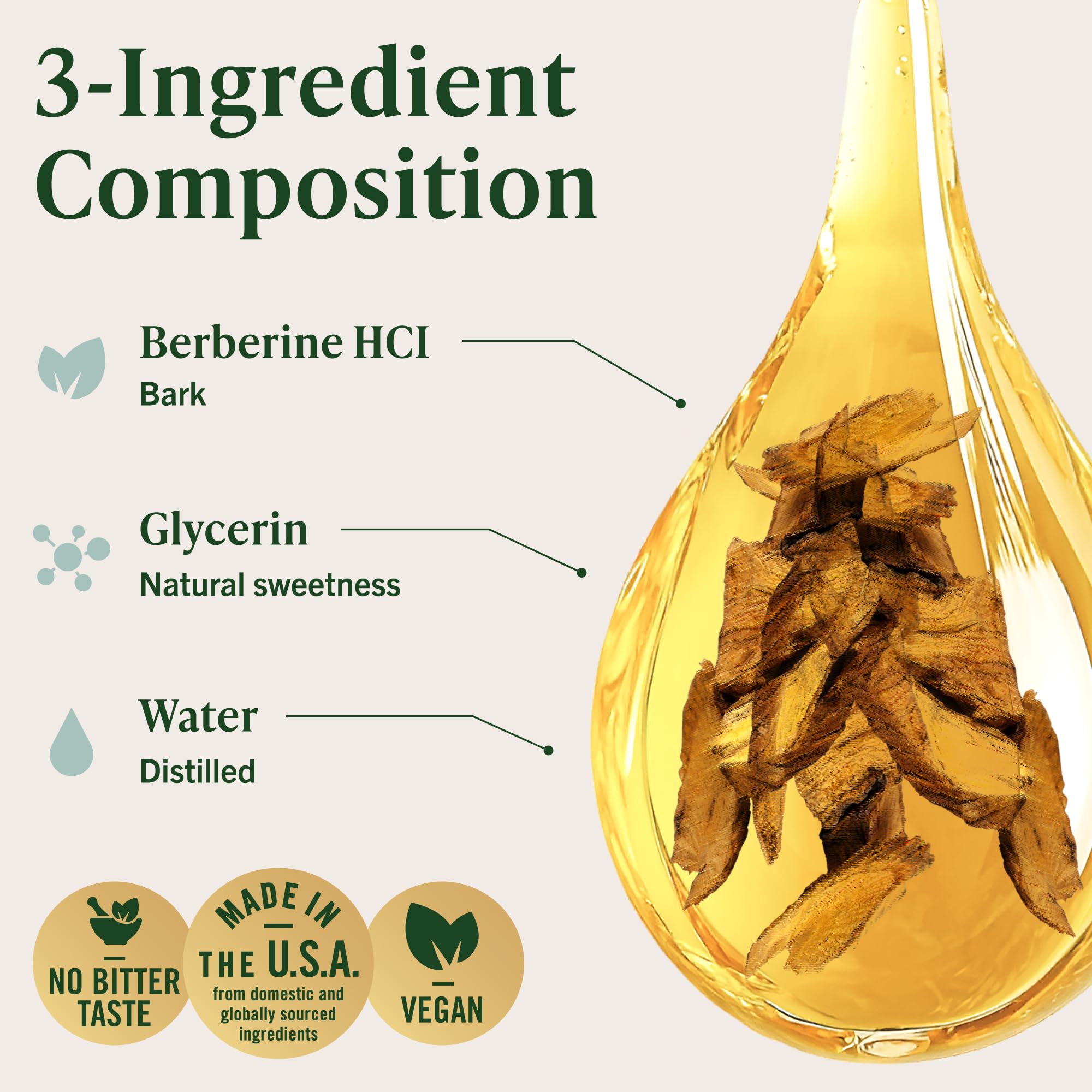 HERBAMAMA Berberine Liquid Supplement 500 mg ingredients list