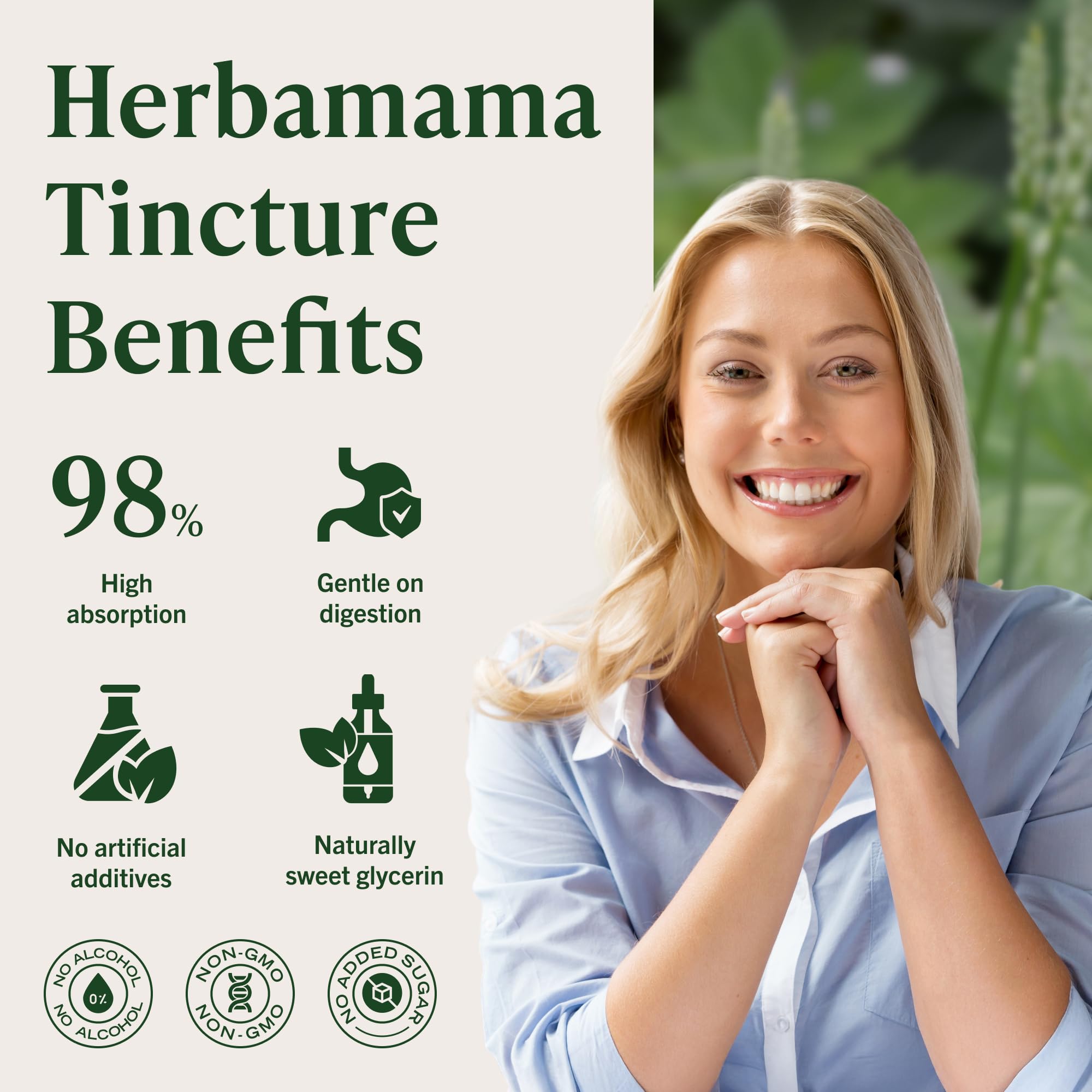 HERBAMAMA Black Cohosh Tincture in a glass of water