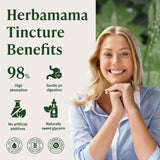 HERBAMAMA Black Cohosh Tincture in a glass of water