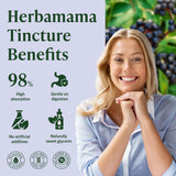 HERBAMAMA Black Elderberry Liquid Drops packaging on a table