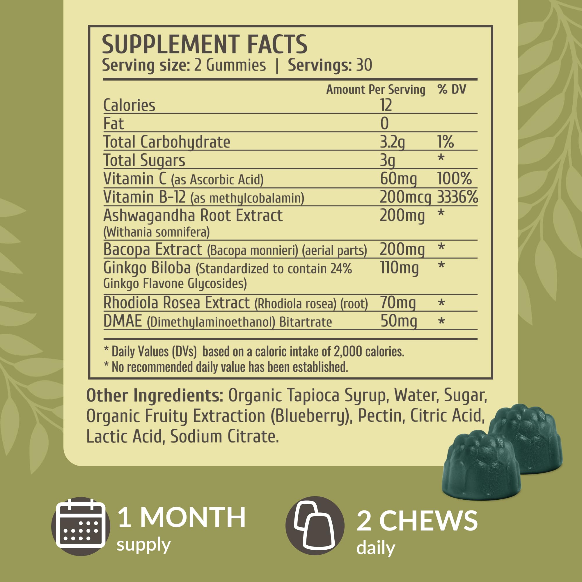 HERBAMAMA Brain Support Gummies packaging