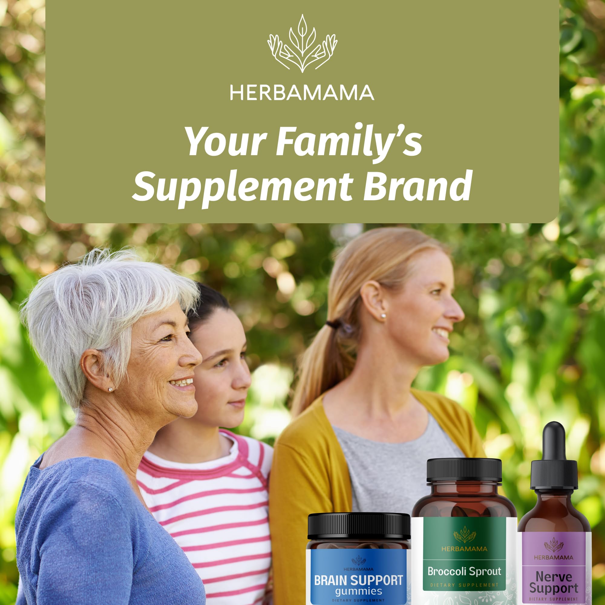 HERBAMAMA Broccoli Sprout Extract Capsules packaging details