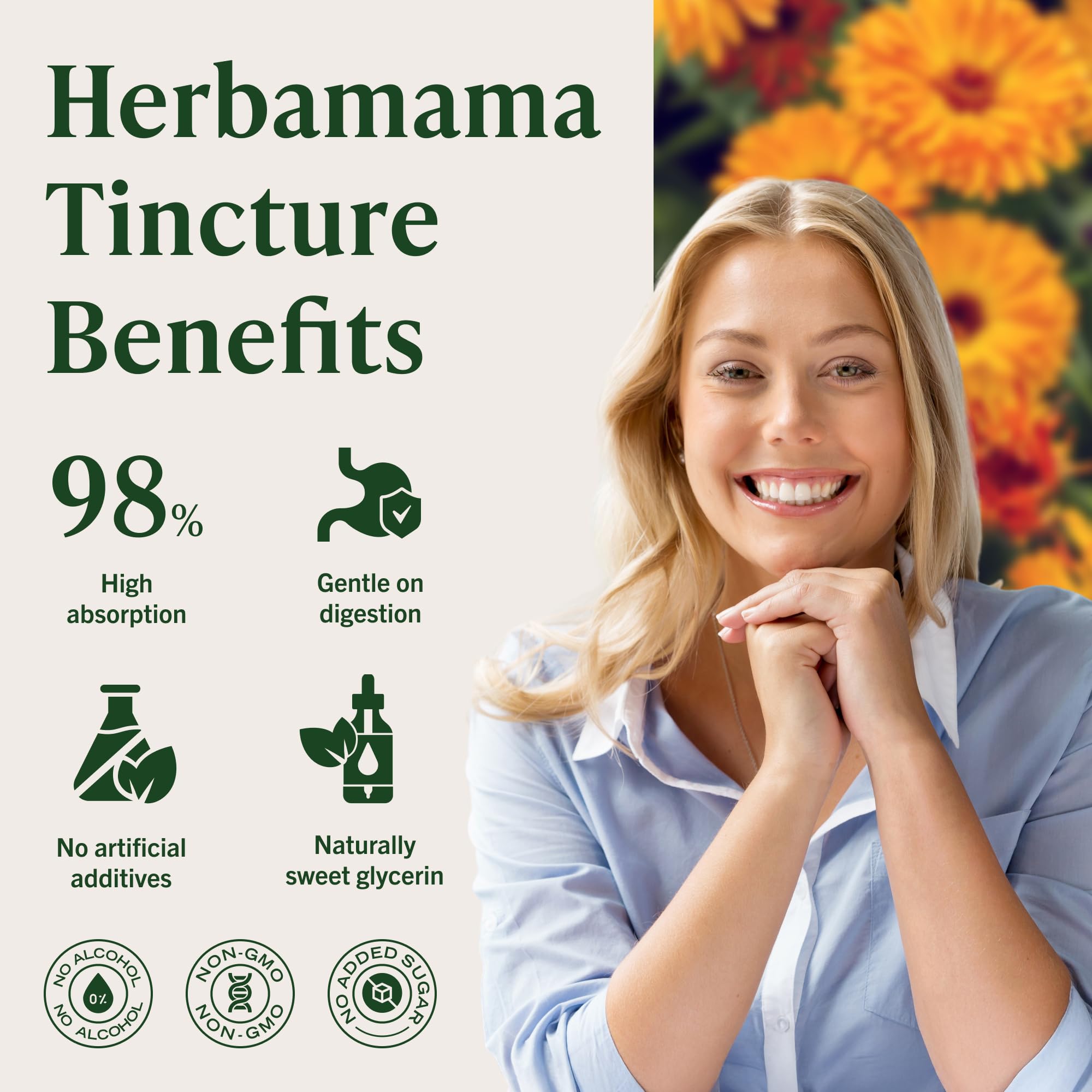 HERBAMAMA Calendula Tincture 113g ingredients list