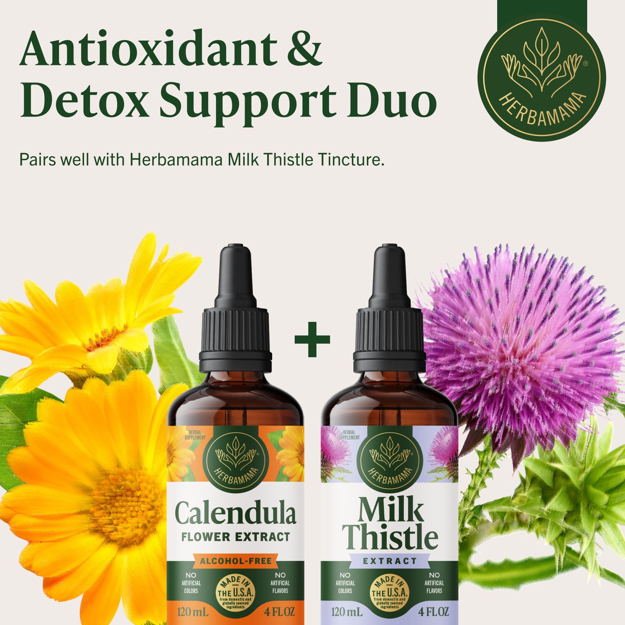 HERBAMAMA Calendula Tincture 113g lifestyle scene