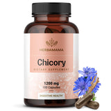 HERBAMAMA Chicory Root Capsules 90 count front view