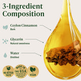 HERBAMAMA Cinnamon Ceylon Extract Liquid on wooden table