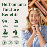 HERBAMAMA Cinnamon Ceylon Extract Liquid with glass of water