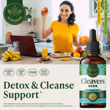 HERBAMAMA Cleavers Leaf Tincture 259g bottle with dropper