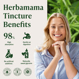 HERBAMAMA Cleavers Leaf Tincture 259g in a glass of water