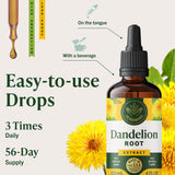 HERBAMAMA Dandelion Root Liquid Drops 250g with ingredients list