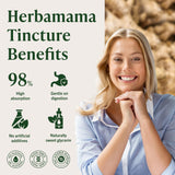 HERBAMAMA Ginger Extract Liquid Supplement bottle with dropper