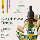 HERBAMAMA Ginger Extract Liquid Supplement in a glass of water