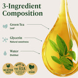 HERBAMAMA Green Tea Drops bottle with glass of water