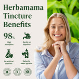 HERBAMAMA Green Tea Drops lifestyle scene with juice