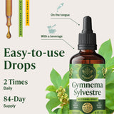 HERBAMAMA Gymnema Sylvestre Liquid Supplement dropper close-up