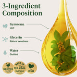 HERBAMAMA Gymnema Sylvestre Liquid Supplement on a wooden table