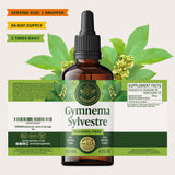 HERBAMAMA Gymnema Sylvestre Liquid Supplement with glass of water