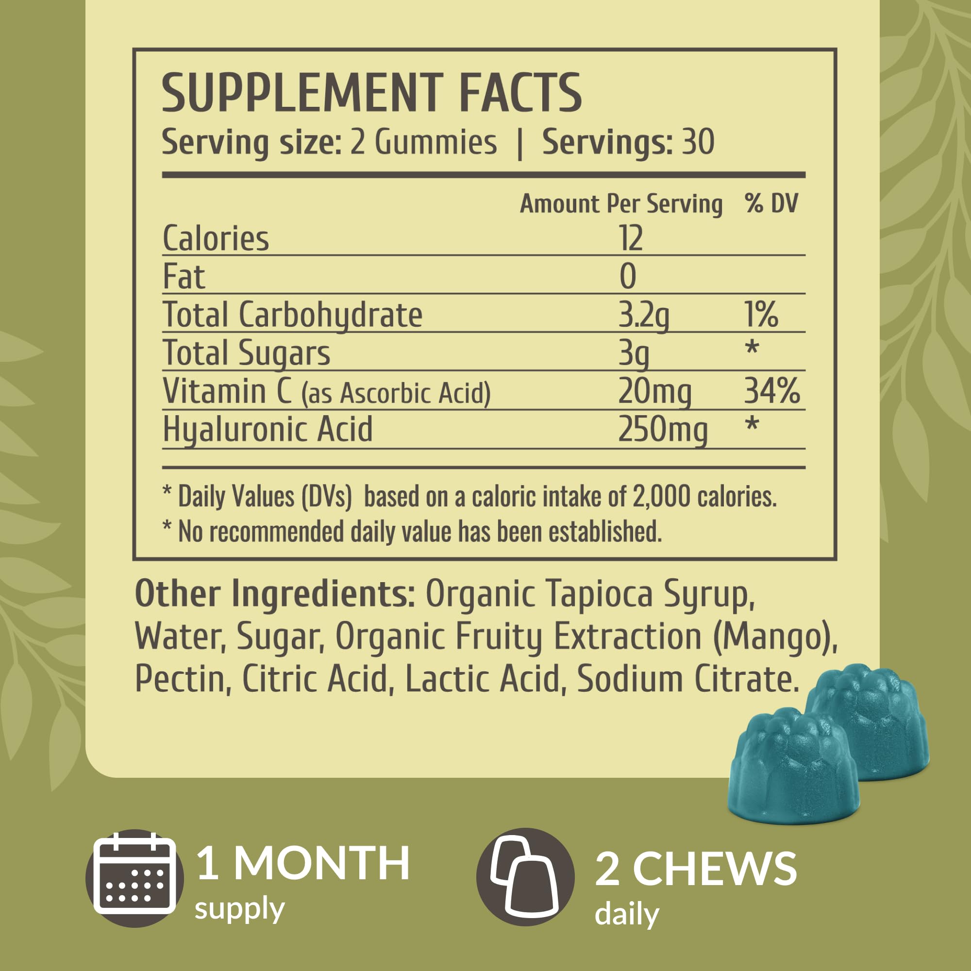HERBAMAMA Hyaluronic Acid Gummies showing soft texture