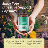 HERBAMAMA Inulin Capsules side view showing capsule details