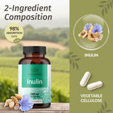 HERBAMAMA Inulin Capsules with a glass of water