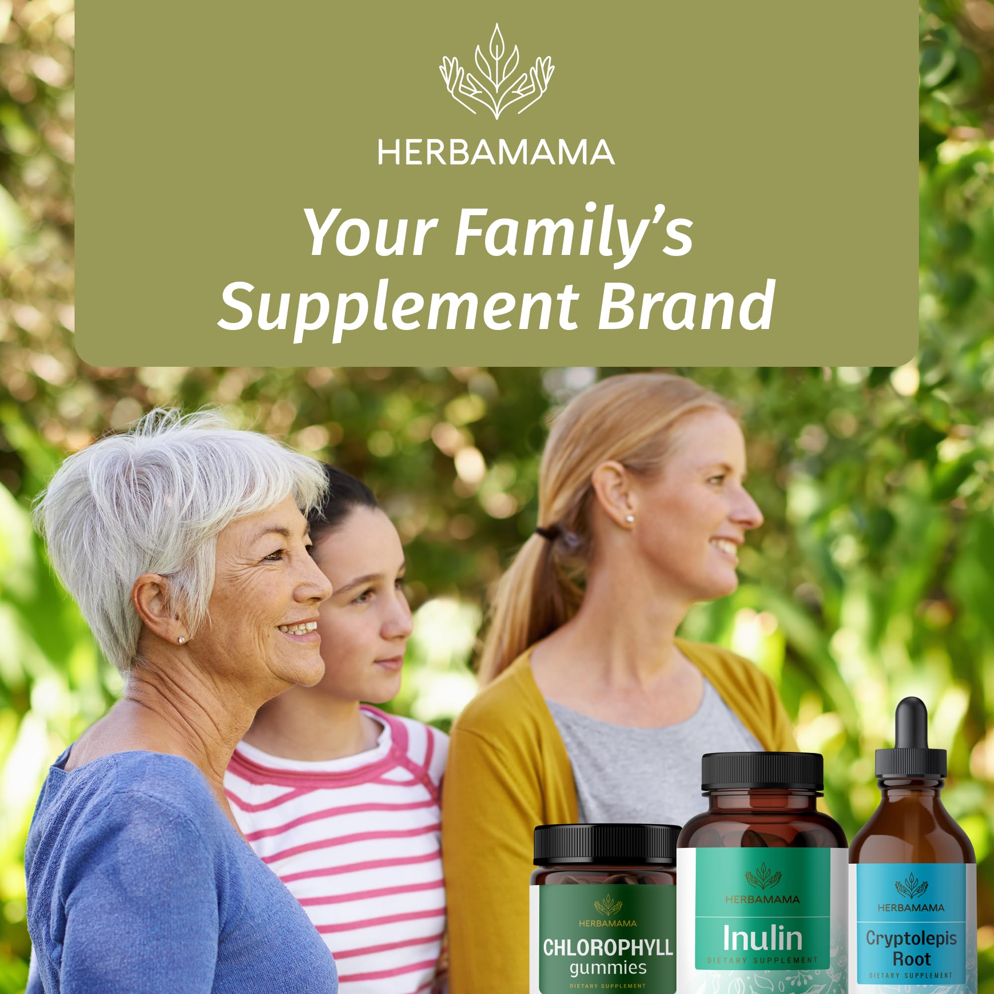 HERBAMAMA Inulin Capsules with lifestyle setting