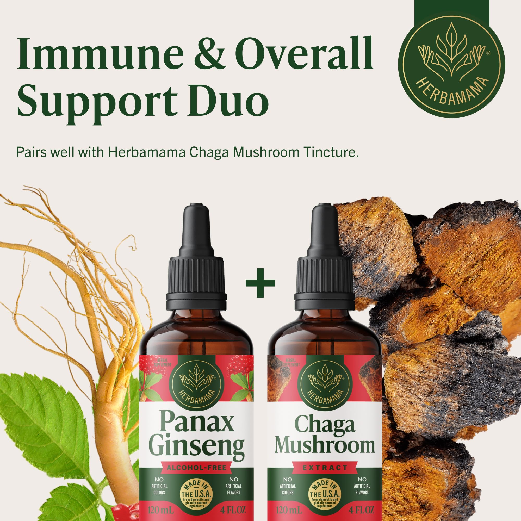 HERBAMAMA Korean Red Ginseng Extract Drops on a kitchen counter