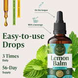 HERBAMAMA Lemon Balm Drops 272g on a wooden table