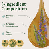 HERBAMAMA Lobelia Tincture in a glass of water