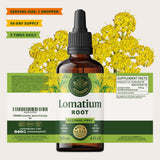 HERBAMAMA Lomatium Dissectum Tincture 285g dropper in use