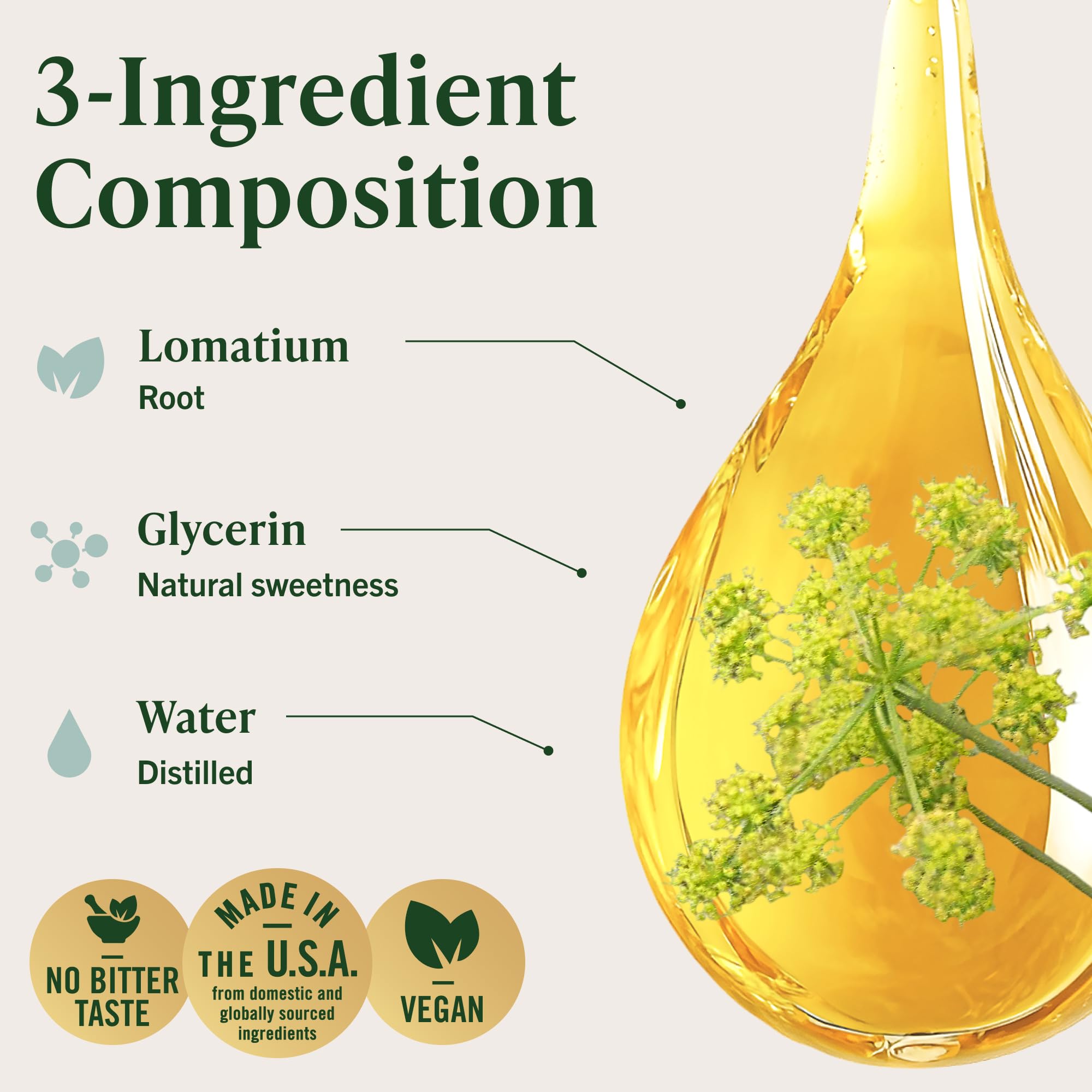 HERBAMAMA Lomatium Dissectum Tincture 285g in a lifestyle setting