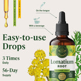 HERBAMAMA Lomatium Dissectum Tincture 285g label close-up