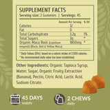 HERBAMAMA Maca Root Gummies close-up of fruity banana flavour