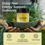 HERBAMAMA Maca Root Gummies side view showing texture