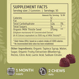 HERBAMAMA Milk Thistle Gummies side view showing texture