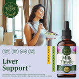 HERBAMAMA Milk Thistle Supplement 600mg bottle side view