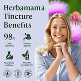 HERBAMAMA Milk Thistle Supplement 600mg bottle with water