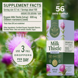 HERBAMAMA Milk Thistle Supplement 600mg dropper close-up